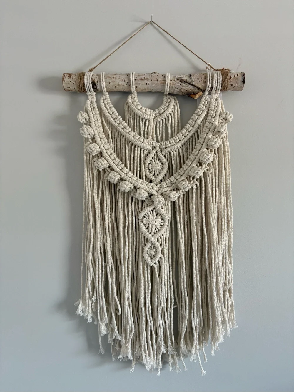 Handmade Cream Macramé Wall Hanging